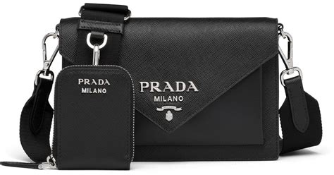 prada handbag pre owned soft envelope outside pockets|Prada shopping bag nylon.